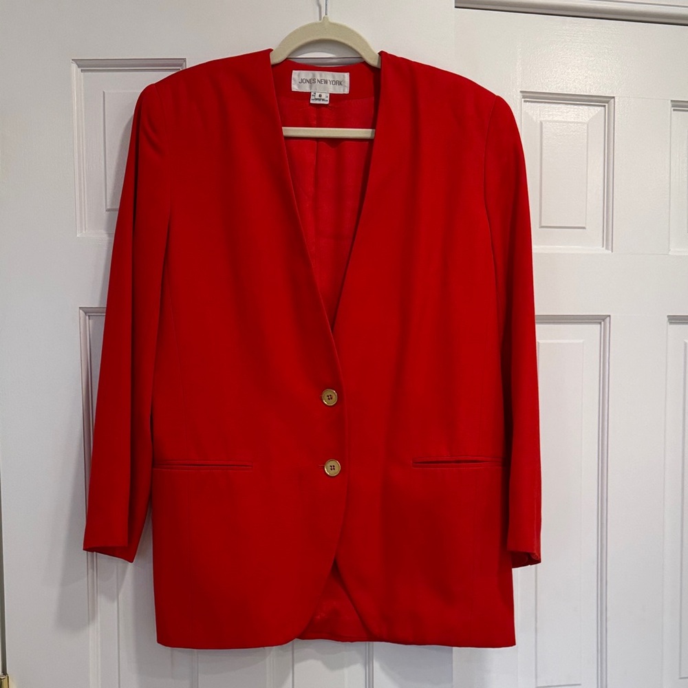 Jones New York Bold Red Women's Blazer